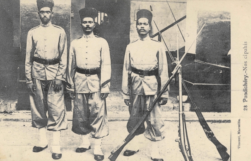 03-13 - Pondichery - trois cipahis